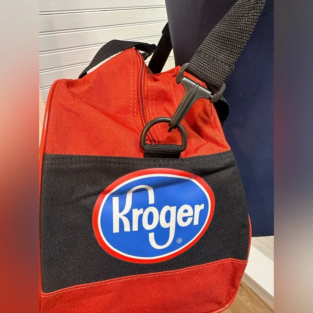 MLB Astros Red Duffel Bag with Black Straps